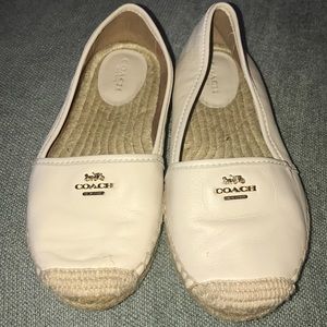 Adorable Coach Cream Espadrilles